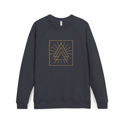 Copy of Geometric Mountain Crewneck Sweatshirt — Minimal Gold Line Art
