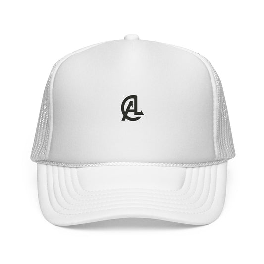 Minimal Script 'A' Trucker Cap — Vintage Monogram Mesh Baseball Hat