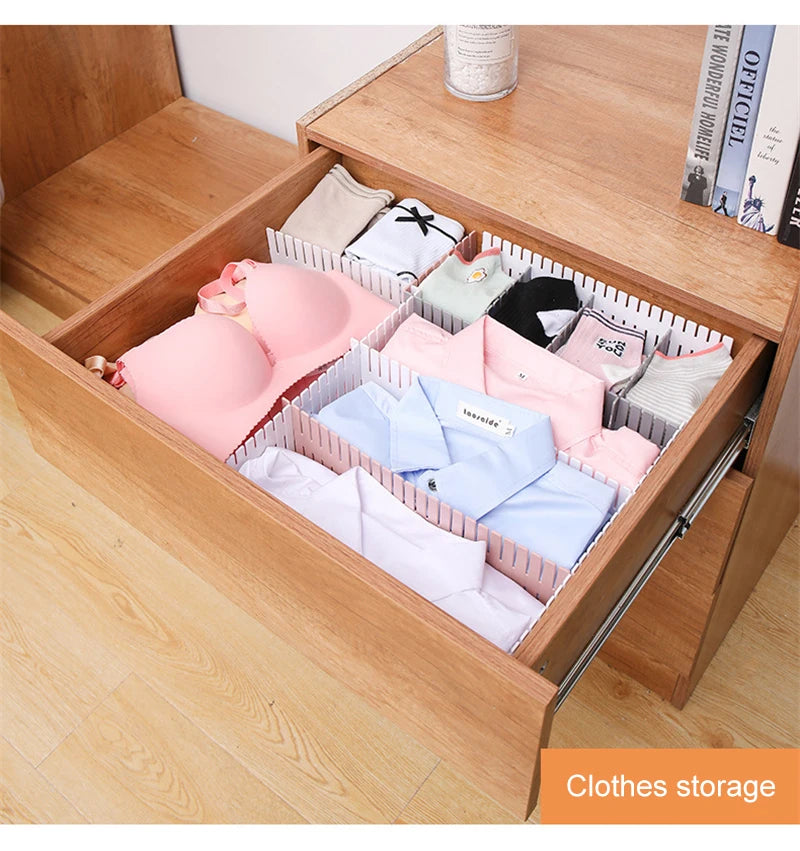 Multipurpose Drawer Storage Divider Adjustable Plastic Storage Cabinet Partition Household Wholesale Drawers Organizer Dividers