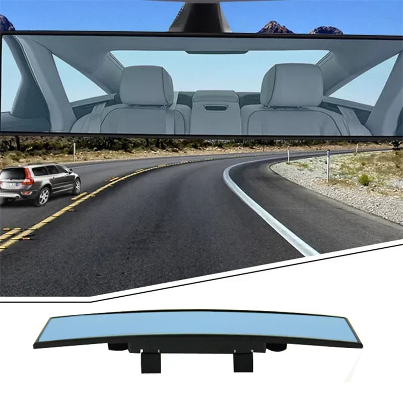 Universal Panoramic Convex Rearview Mirror, Interior Clip-on Wide Angle Rear View Mirror To Reduce Blind Spot Effectively Amagi