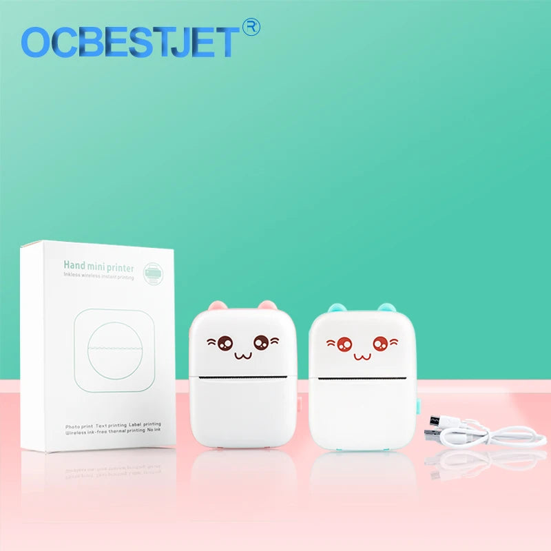 Portable Thermal Printer Mini Wireless Bluetooth Connect to Mobile Phone Pocket Note Gift For Home and Office Android IOS
