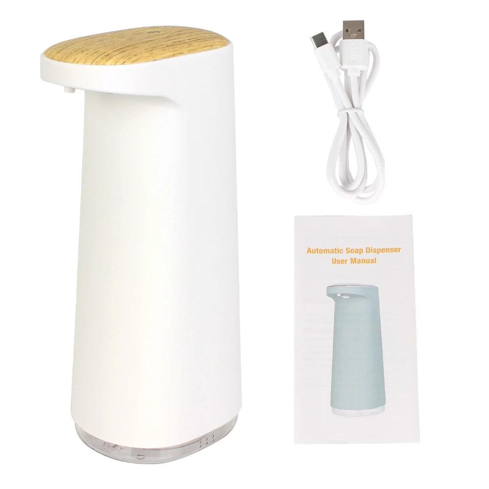 Automatic Foam Liquid Soap Dispenser Foaming Touchless USB Rechargeable Hand Free Portable 450ML For Bathroom Kitchen