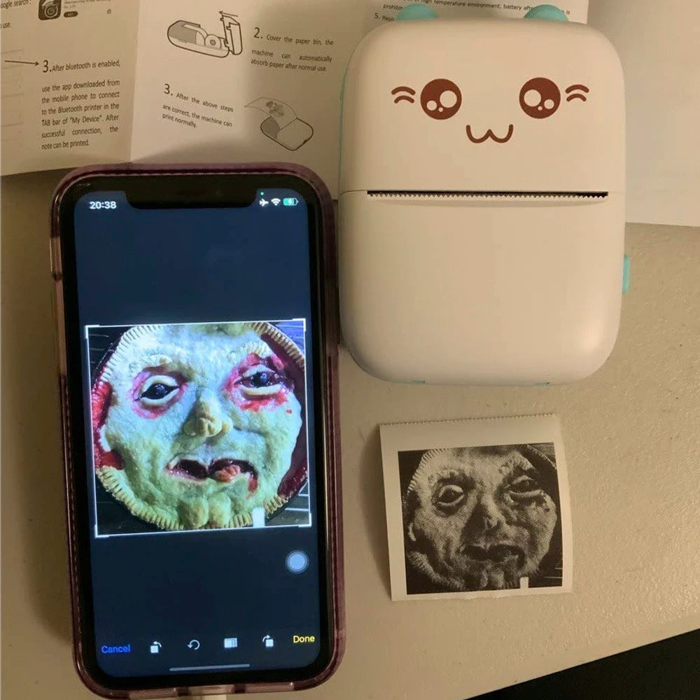 Portable Thermal Printer Mini Wireless Bluetooth Connect to Mobile Phone Pocket Note Gift For Home and Office Android IOS