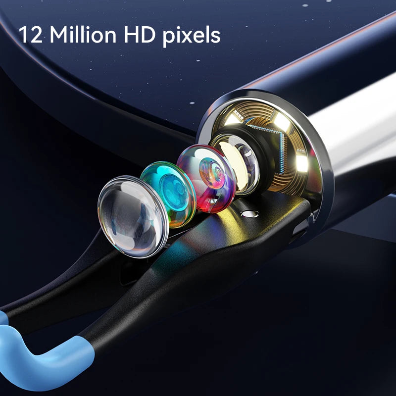 12MP Ear Wax Removal Tool with HD Camera Ear Cleaner with Tweezers Wireless Earwax Cleaner Tool with 6 Ear Spoon Ear Health Care