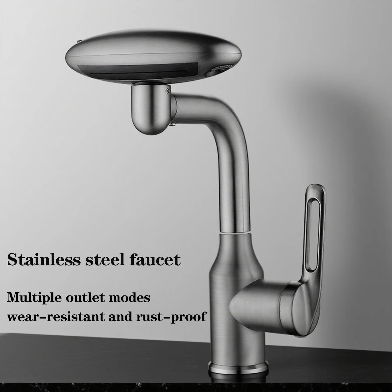 Universal Stainless Steel Faucet 360°Rotation Multifunction 4 Modes Stream Sprayer Hot Cold Water Sink Mixer Tap For Washbasin
