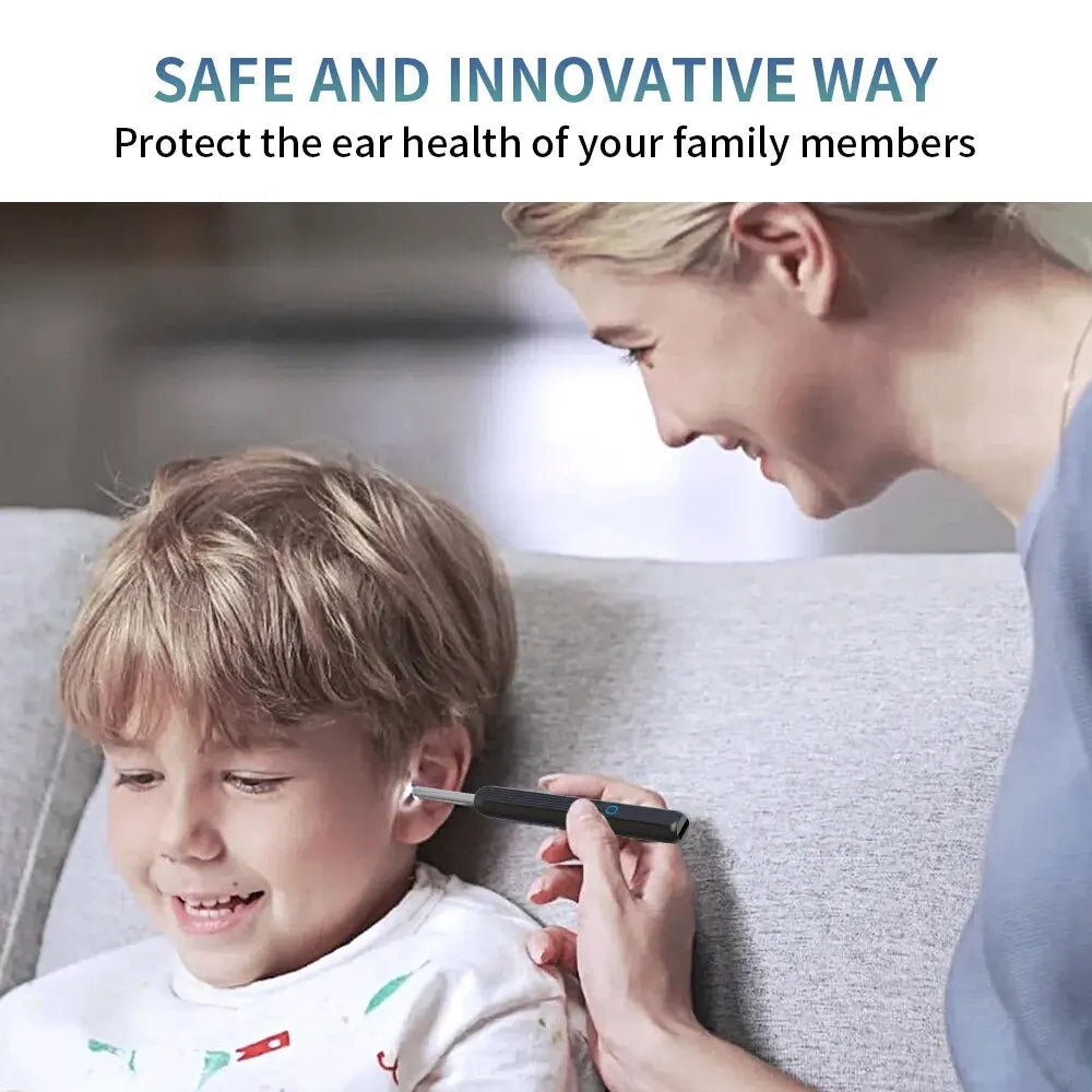 New HD Ear Cleaner with Camera Wireless Ear Sticks Otoscope USB C Charging Endoscope Wax Removal Tool Earpick MIni Camera