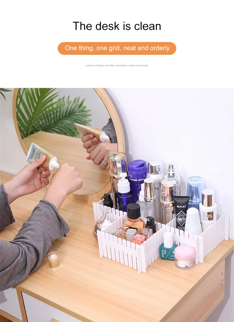 Multipurpose Drawer Storage Divider Adjustable Plastic Storage Cabinet Partition Household Wholesale Drawers Organizer Dividers