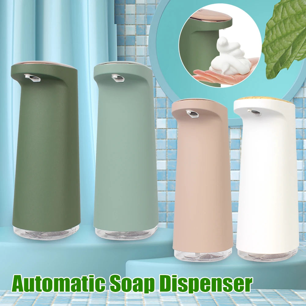 Automatic Foam Liquid Soap Dispenser Foaming Touchless USB Rechargeable Hand Free Portable 450ML For Bathroom Kitchen