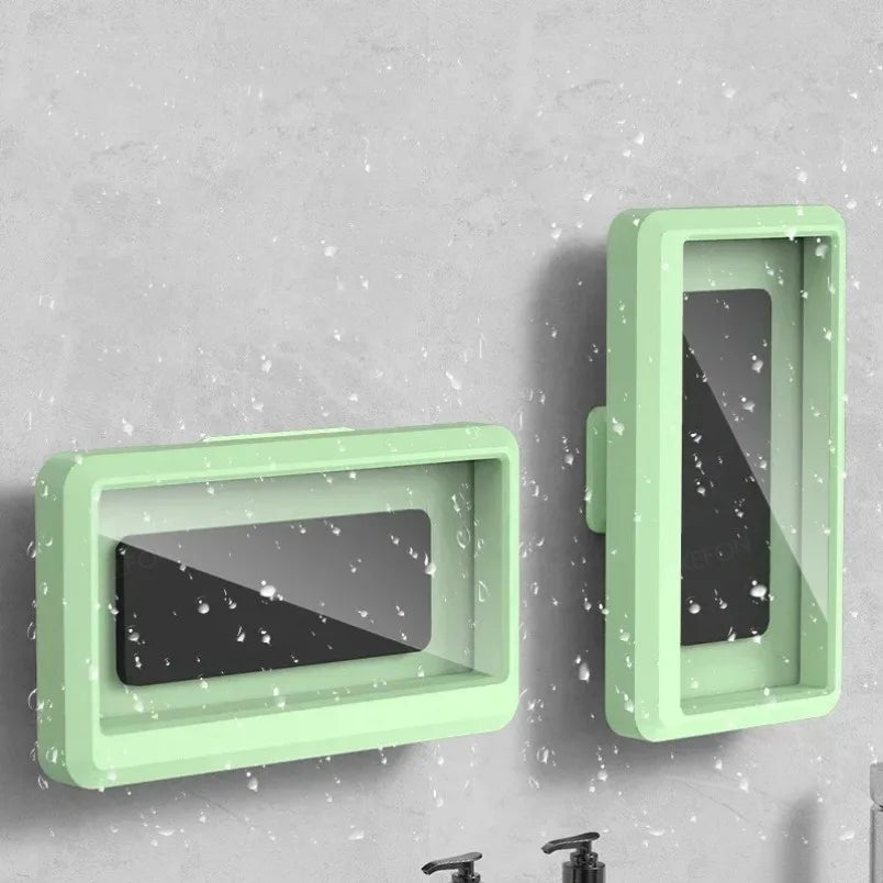 Shower Phone Holder Waterproof 480 Rotating Phone Holder for Bathroom Bathtub Kitchen Wall Waterproof and Anti fog Phone Holder