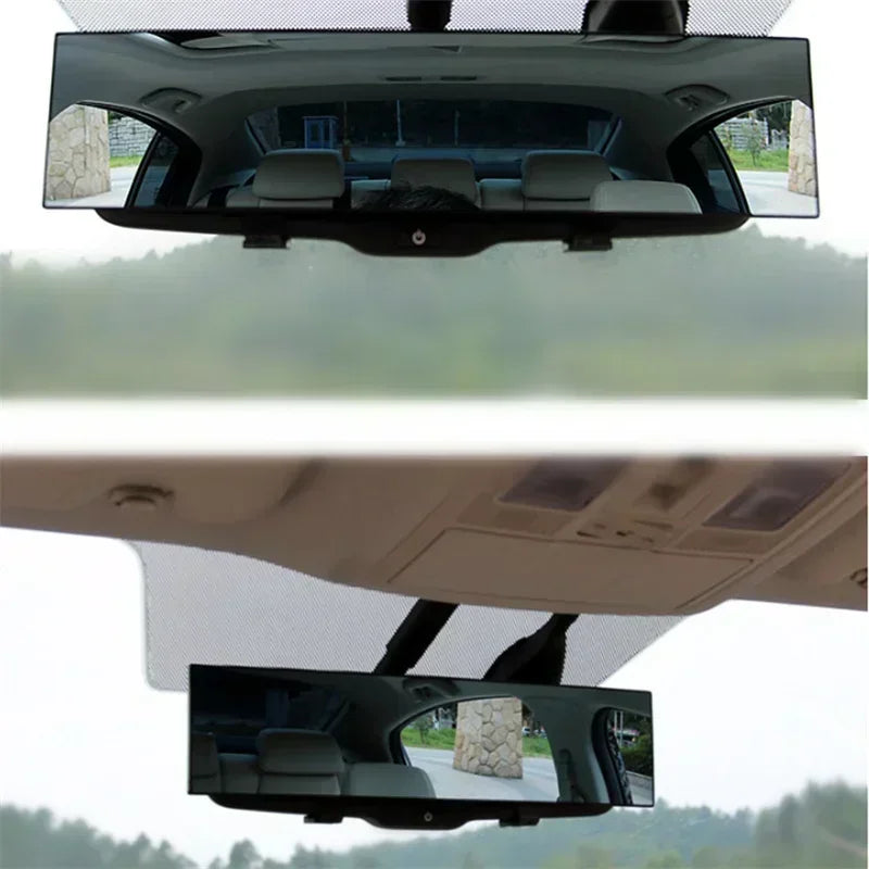 Universal Panoramic Convex Rearview Mirror, Interior Clip-on Wide Angle Rear View Mirror To Reduce Blind Spot Effectively Amagi