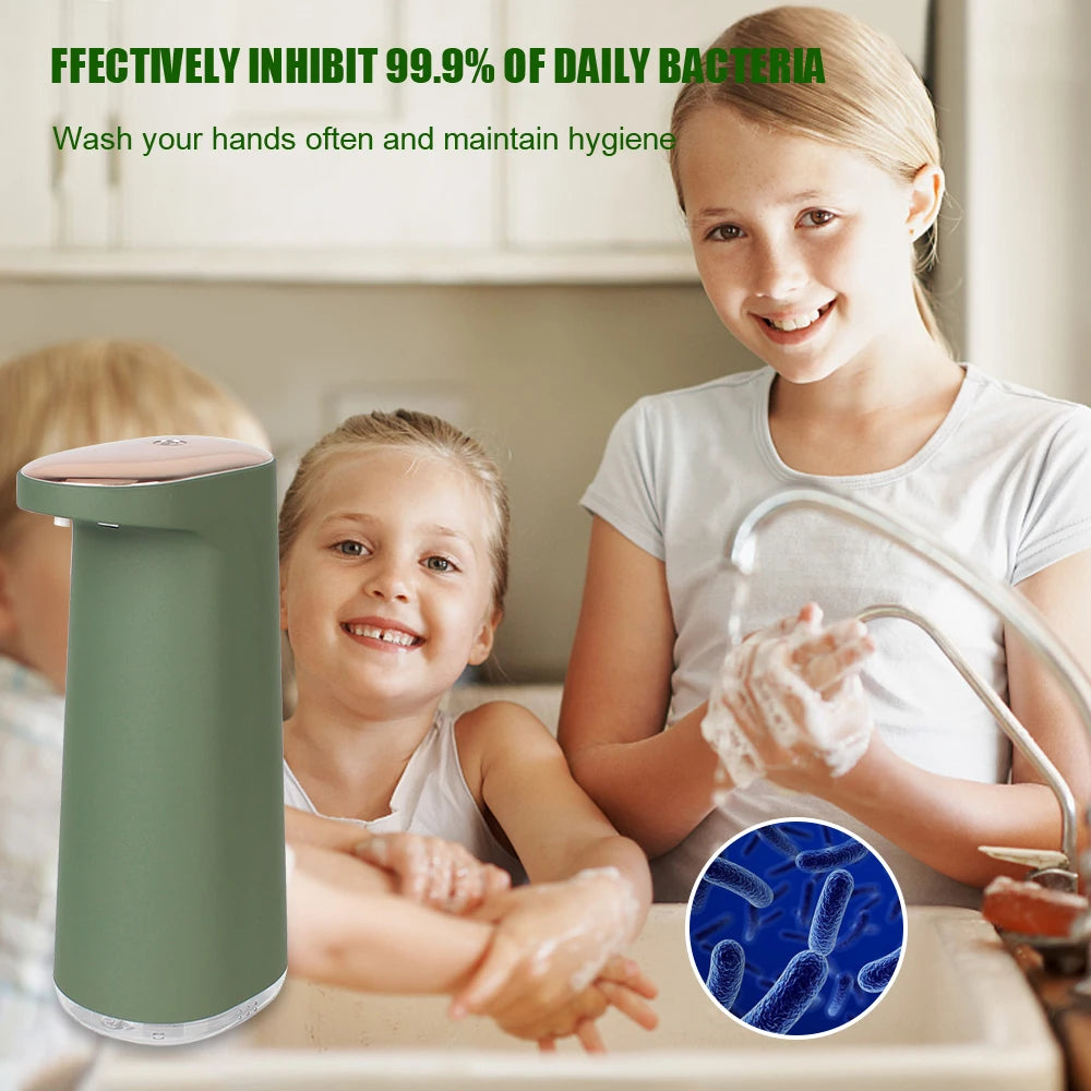 Automatic Foam Liquid Soap Dispenser Foaming Touchless USB Rechargeable Hand Free Portable 450ML For Bathroom Kitchen