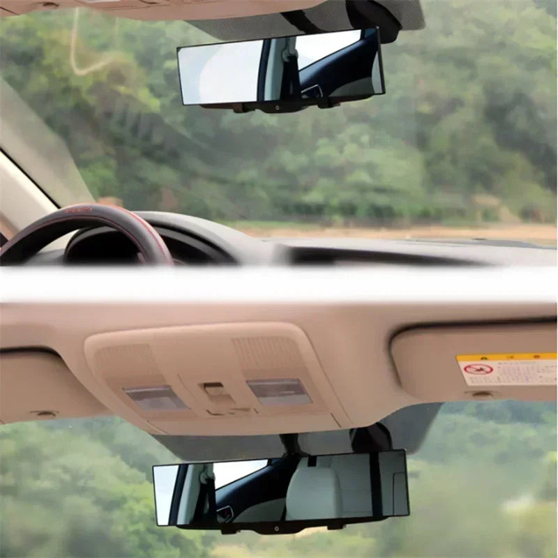 Universal Panoramic Convex Rearview Mirror, Interior Clip-on Wide Angle Rear View Mirror To Reduce Blind Spot Effectively Amagi