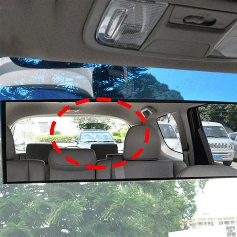 Universal Panoramic Convex Rearview Mirror, Interior Clip-on Wide Angle Rear View Mirror To Reduce Blind Spot Effectively Amagi