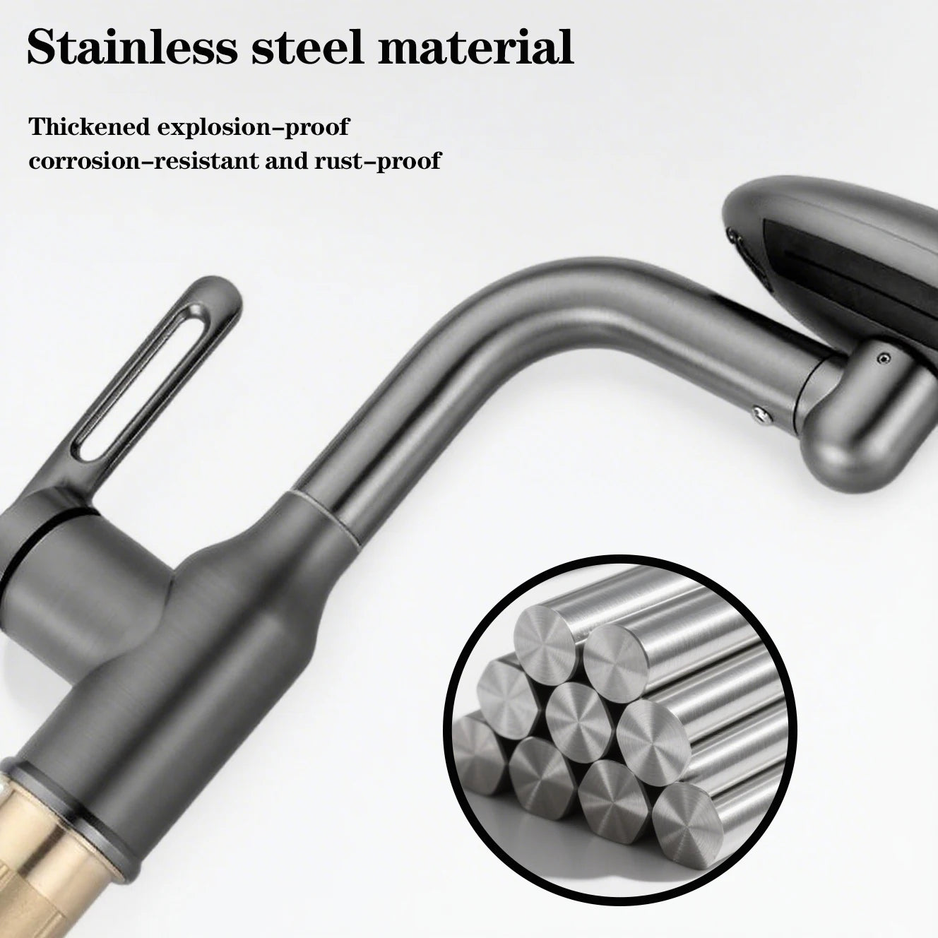 Universal Stainless Steel Faucet 360°Rotation Multifunction 4 Modes Stream Sprayer Hot Cold Water Sink Mixer Tap For Washbasin