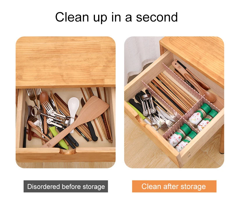 Multipurpose Drawer Storage Divider Adjustable Plastic Storage Cabinet Partition Household Wholesale Drawers Organizer Dividers