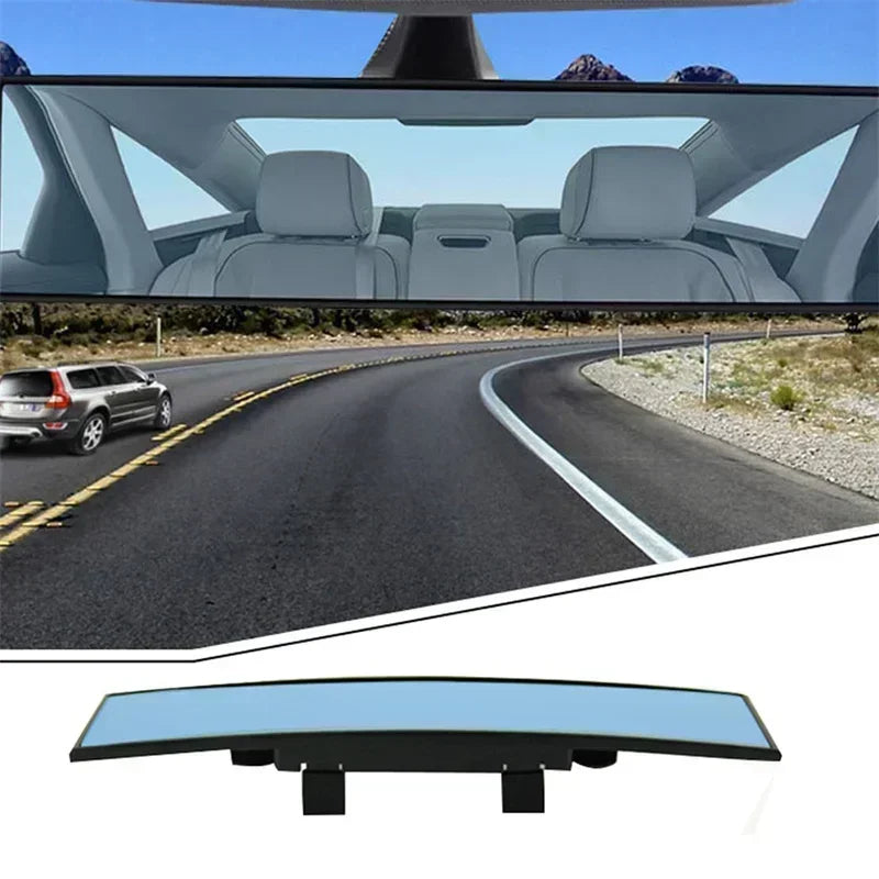 Universal Panoramic Convex Rearview Mirror, Interior Clip-on Wide Angle Rear View Mirror To Reduce Blind Spot Effectively Amagi