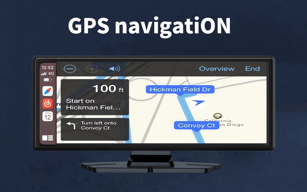 10.26 Inch Car Dvr UHD 4K 3840*2160P Carplay Android Auto Dash Cam GPS 5G WIFI FM BT Dual Lens Camera Dashcam Drive Recorder