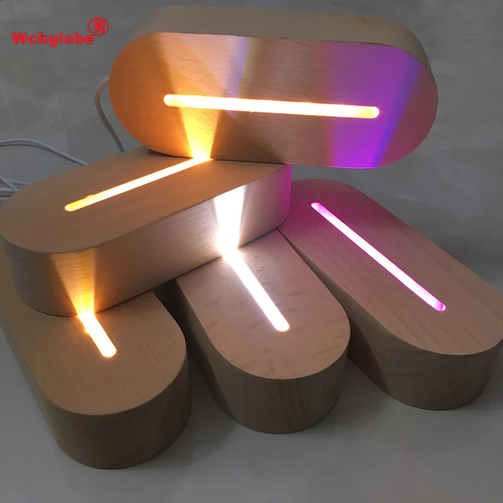 Airplane Astronaut Model 3D Light Night Lamp for Kid Bedroom Wooden Helicopter 3d Illusion Vision Table Lamp for Children Toys