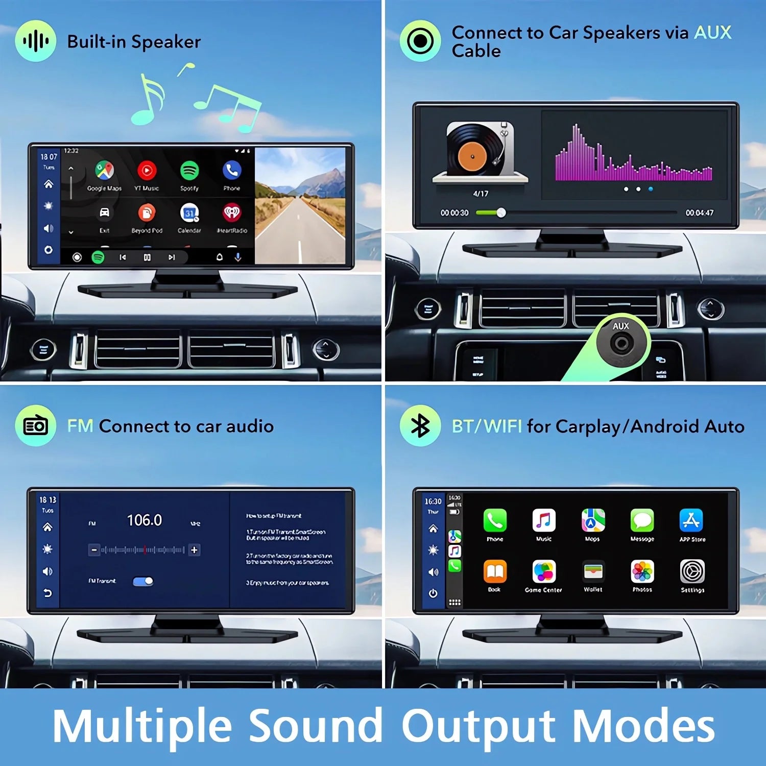 10.26 Inch Car Dvr UHD 4K 3840*2160P Carplay Android Auto Dash Cam GPS 5G WIFI FM BT Dual Lens Camera Dashcam Drive Recorder