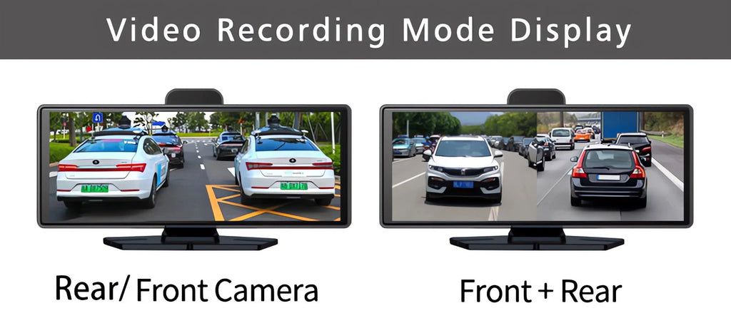 10.26 Inch Car Dvr UHD 4K 3840*2160P Carplay Android Auto Dash Cam GPS 5G WIFI FM BT Dual Lens Camera Dashcam Drive Recorder